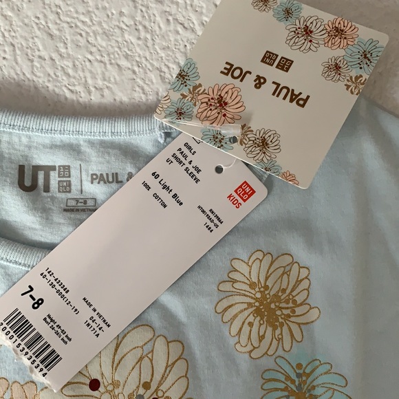 NWT Paul & Joe Uniqlo tank light blue size 7-8 years - Picture 5 of 7
